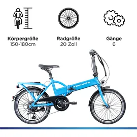 Zündapp Z101 20 Zoll RH 37 cm sky blau