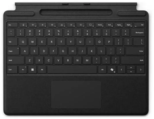 Surface Pro Keyboard - keyboard - with trackpad accelerometer Surface Slim Pen 2 storage and charging tray - Tastaturen - Englisch - Schwarz