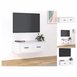 vidaXL TV-Wandschrank Weiß 80x36x25 cm Holzwerkstoff