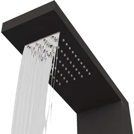vidaXL Duschpaneel-System Aluminium Schwarz