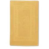 Casatessile Badematte aus der Dusche 45 X 60 cm. Torino Saugfähige Badezimmermatte aus Baumwolle, Badezimmermatte ohne Rutschfestigkeit - Giallo