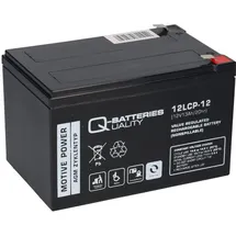 Q-Batteries Ersatz-Akku 12LCP-12 12V-13Ah f. elektrische Kehrmaschine Haaga 677 & 697 Profi-Line QB