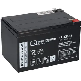 Q-Batteries Ersatz-Akku 12LCP-12 12V-13Ah f. elektrische Kehrmaschine Haaga 677 & 697 Profi-Line QB