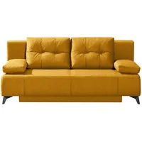 Novel Schlafsofa Speed, Gelb, Textil, 2-Sitzer, Füllung: Schaumstoffflocken, 197x88x89 cm, Stoffauswahl, Wohnzimmer, Sofas & Couches, Schlafsofas, Schlafsofas mit Bettkasten