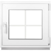 Fenster kunststoff Kunststofffenster mit Sprossen 2 Fach Dreh-Kipp Weiß Premium