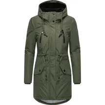 Ragwear Damen, Wintermantel Warmer atmungsaktiver und wasserdichter Winterparka mit Kapuze Elsien YOUMODO Dark Olive Gr. L (40), grün (olivgrün), Obermaterial: 100% Polyester. Innenfutter: 100% Polyester. Wattierung: 100% Polyester, tailliert ca.