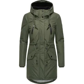 Ragwear Damen, Wintermantel Warmer atmungsaktiver und wasserdichter Winterparka mit Kapuze Elsien YOUMODO Dark Olive Gr. L (40), grün (olivgrün), Obermaterial: 100% Polyester. Innenfutter: 100% Polyester. Wattierung: 100% Polyester, tailliert ca.