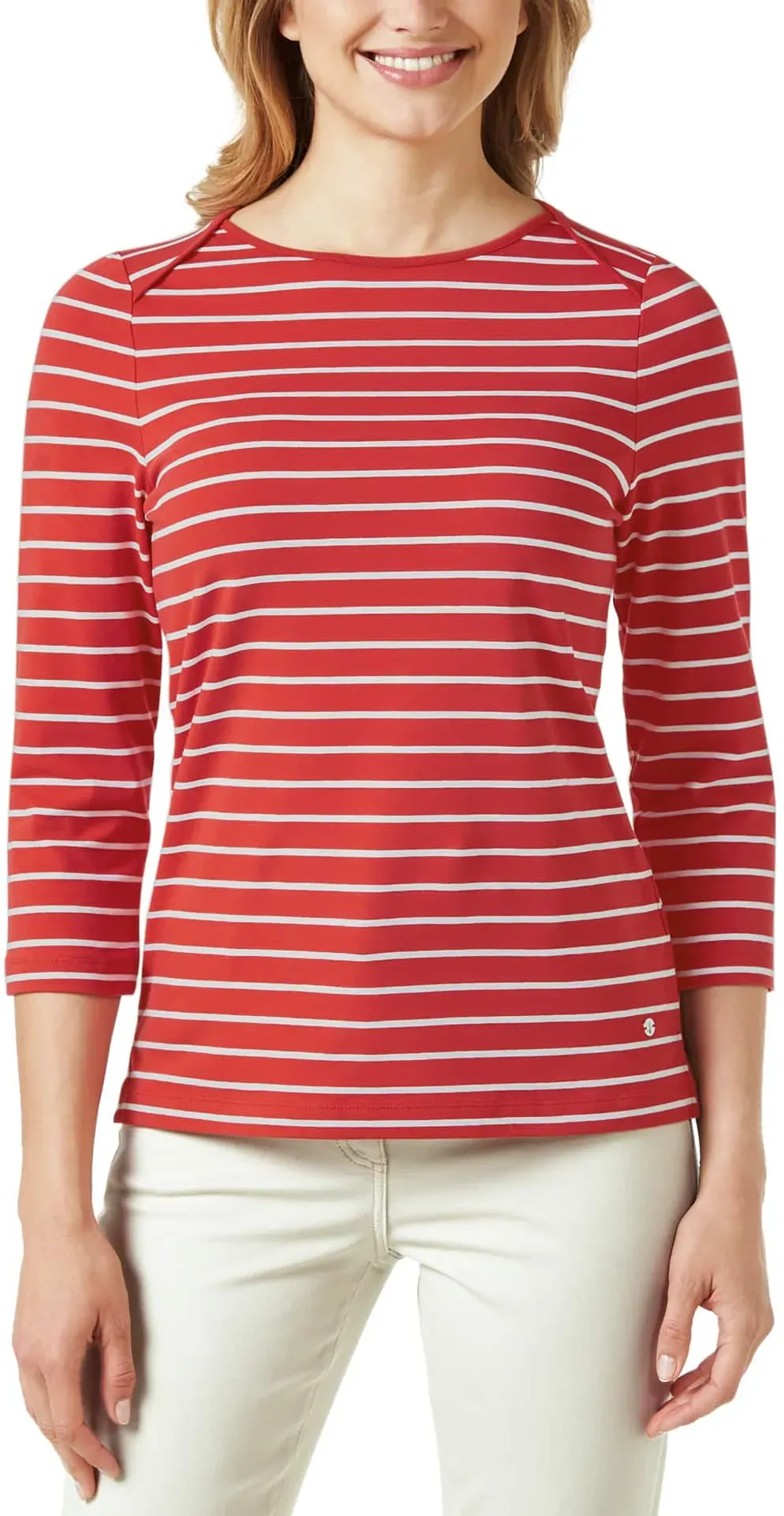 Walbusch Damen Ringelshirt la Ville Rot gestreift