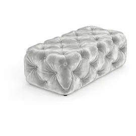 micadoni Pouf, Hellgrau, Textil, cm, Hergestellt in Europa, Oeko-Tex®, Wohnzimmer, Hocker, Poufs