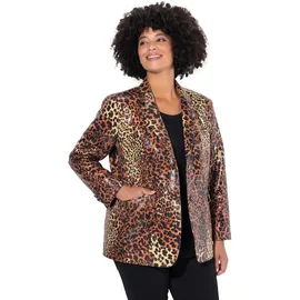Angel Of Style by Happy Size Blazer Animalprint Beige 48