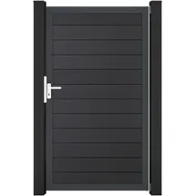 GROJA Solid Steckzaun Universal Einzeltor mit Anthrazitrahmen Anthrazitgrau
