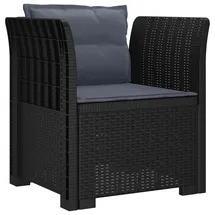 vidaXL 1-Sitzer Sessel 1 x 1 x 1 cm grau