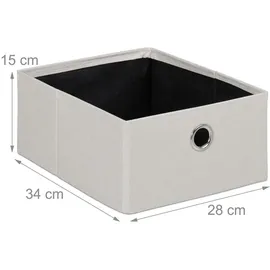 Relaxdays Truhenbank Creme 39 x 60 x 38 cm
