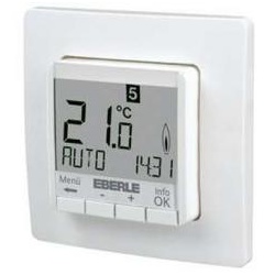 Eberle FIT 3R - UP-Uhrenthermostat, Displayfarbe weiß
