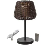 MARELIDA LED Garten Tischleuchte Braun