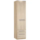 Priess Wäscheschrank Barcelona 48 x 193 x 36 cm Beige/Braun