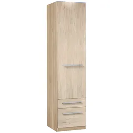 Priess Wäscheschrank Barcelona 48 x 193 x 36 cm Beige/Braun
