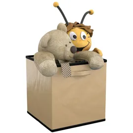 Intirilife Aufbewahrungs-Stoffbox 26,7 x 26,7 x 28 cm 6-tlg. beige