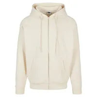 URBAN CLASSICS Zip-Kapuzenpullover in whitesand | Gr.: L