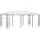 vidaXL Pavillon 3 x 6 m inkl. 4 Seitenteile Creme