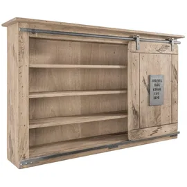 Massivmoebel24 Wandregal 130 x 25 x 80 cm Whitewash