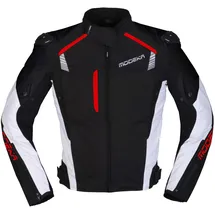 Modeka Lineos Textiljacke Schwarz/Weiß/Rot M