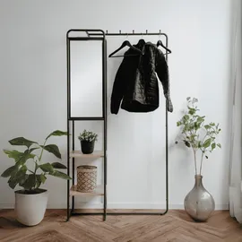 Finori Kompaktgarderobe 100x185x37 schwarz