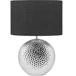 Tischlampe silber 51 cm Trommelform NASVA