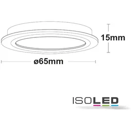 ISOLED LED Möbeleinbaustrahler MiniAMP silber, 3W, 24V DC weißdynamisch, dimmbar