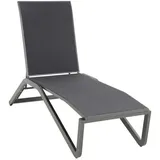 MWH Das Original Verona Gartenliege 197 x 65 x 112 cm Eisengrau