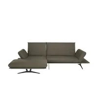 KOINOR Ecksofa aus Flachgewebe Francis ¦ braun ¦ Maße (cm): B: 284 H: 93 T: 159