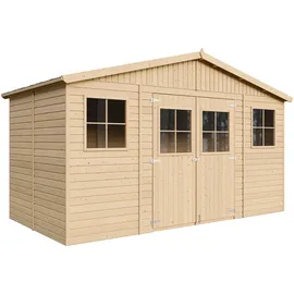 TIMBELA Gartenhaus 2,46 x 4,18 m Braun