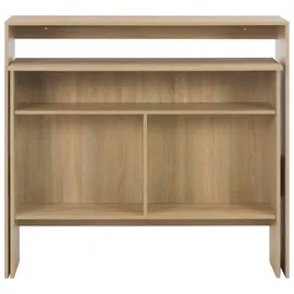 vidaXL Bartisch mit 2 Tischplatten 130 x 40 x 120 cm Eichenoptik