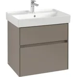 Villeroy & Boch Villeroy und Boch Collaro Waschtischunterschrank C009B0VR 60,4x54,6x44,4cm, Waschbecken mittig, LED-Beleuchtung, graphite
