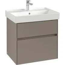 Villeroy & Boch Villeroy und Boch Collaro Waschtischunterschrank C009B0VR 60,4x54,6x44,4cm, Waschbecken mittig, LED-Beleuchtung, graphite