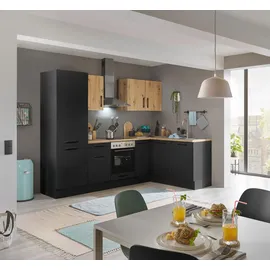 BASIC by Balculina Winkelküche L-Form 270 x 175 cm schwarz