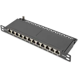 Digitus 12-Port Cat 6A Slim Patchpanel 0,5 HE