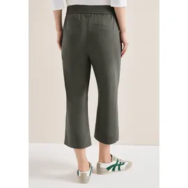 Cecil High Waist Wide Leg Hose Khaki 52