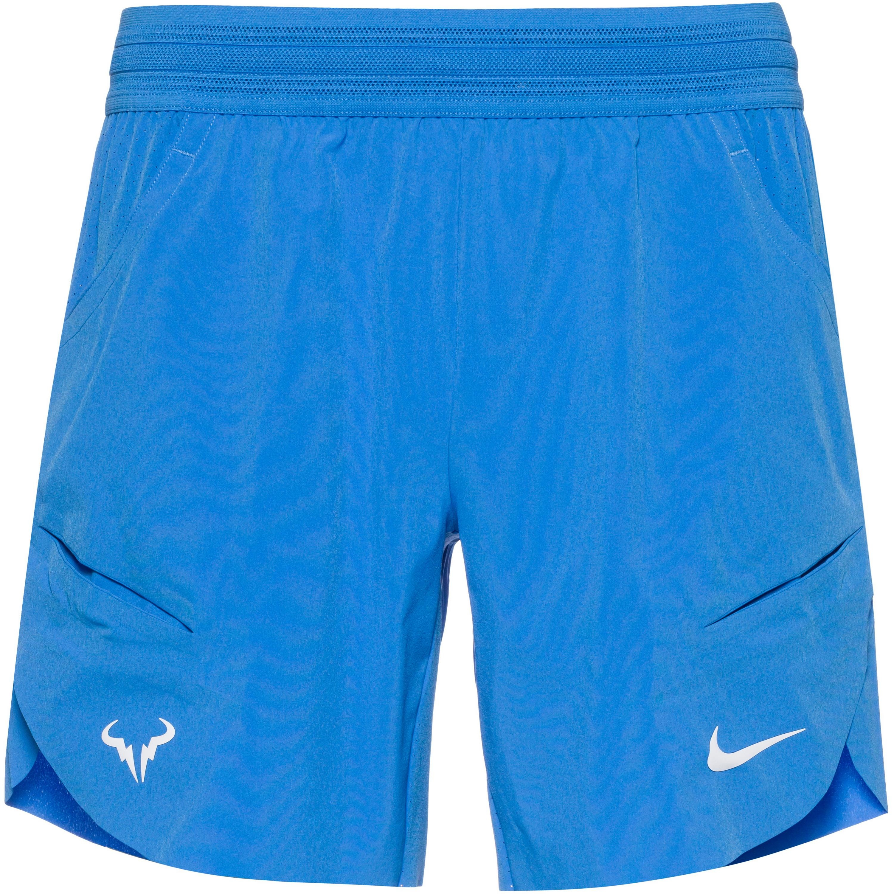 Nike Rafa Nadal Tennisshorts Herren in lt photo blue-lt lemon twist-white, Größe S - blau