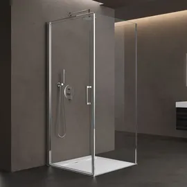 doporro Ravenna36UK Duschkabine mit Drehtür 70 x 80 cm transparent Sicherheitsglas