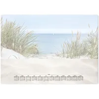 Timr Schreibtischunterlage 2025 Kalender - Papier DIN A2 - Kalendarium Papier-Block zum abreißen I Urlaub Dünen Meer Oranizer I tr304