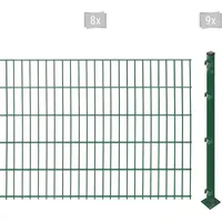 Arvotec Doppelstabmattenzaun ESSENTIAL 103 zum Aufschrauben, (Set, 17-St), Zaunhöhe 103 cm, Zaunlänge 2 - 60 m grün 16 m x 103 cm