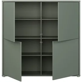 Forte Highboard 124,5 x 121,5 x 34,9 cm Salbei