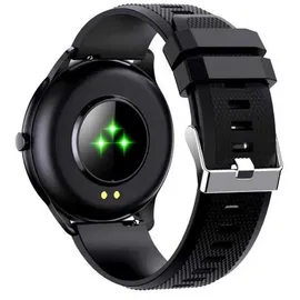 LEOTEC Wave BT 46,5 mm Kunststoffgehäuse Schwarz Sportarmband Schwarz One Size