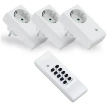 conecto Funksteckdose 1100 W Weiß 3 St.