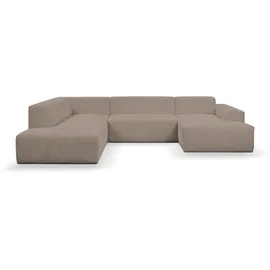 werk2 Zeus U-Form«, Curvy Trend Wohnlandschaft mit urbaner Optik auch in weichem Cord grau (hellgrau, beige), (59814020-0)