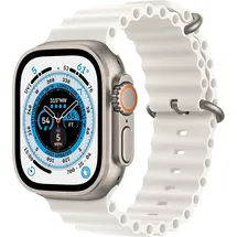 Apple Watch Ultra GPS+Cellular 49 mm Titaniumgehäuse, Ocean Armband weiß