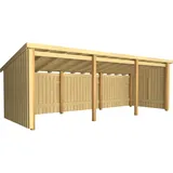 Plus Gartenhaus 14 m2 3 Module 3 x 4,67 m Unbehandelt