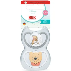 NUK Perfect Match Air | 6-18 M | Orthodontische Schnuller, die Luftzirkulation fördern & Speichel-Ausschlag verhindern | 95 % Baby-Akzeptanz** | Disney Winnie Puuh | 2 Stück