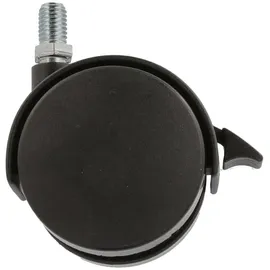 MS Beschläge Kunststoffrolle Schwarz Lenkrolle Möbelrolle Möbeltransportrolle Ø40mm 4er Pack
